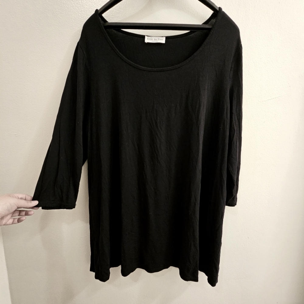 Free To Live 2X Black Shirt